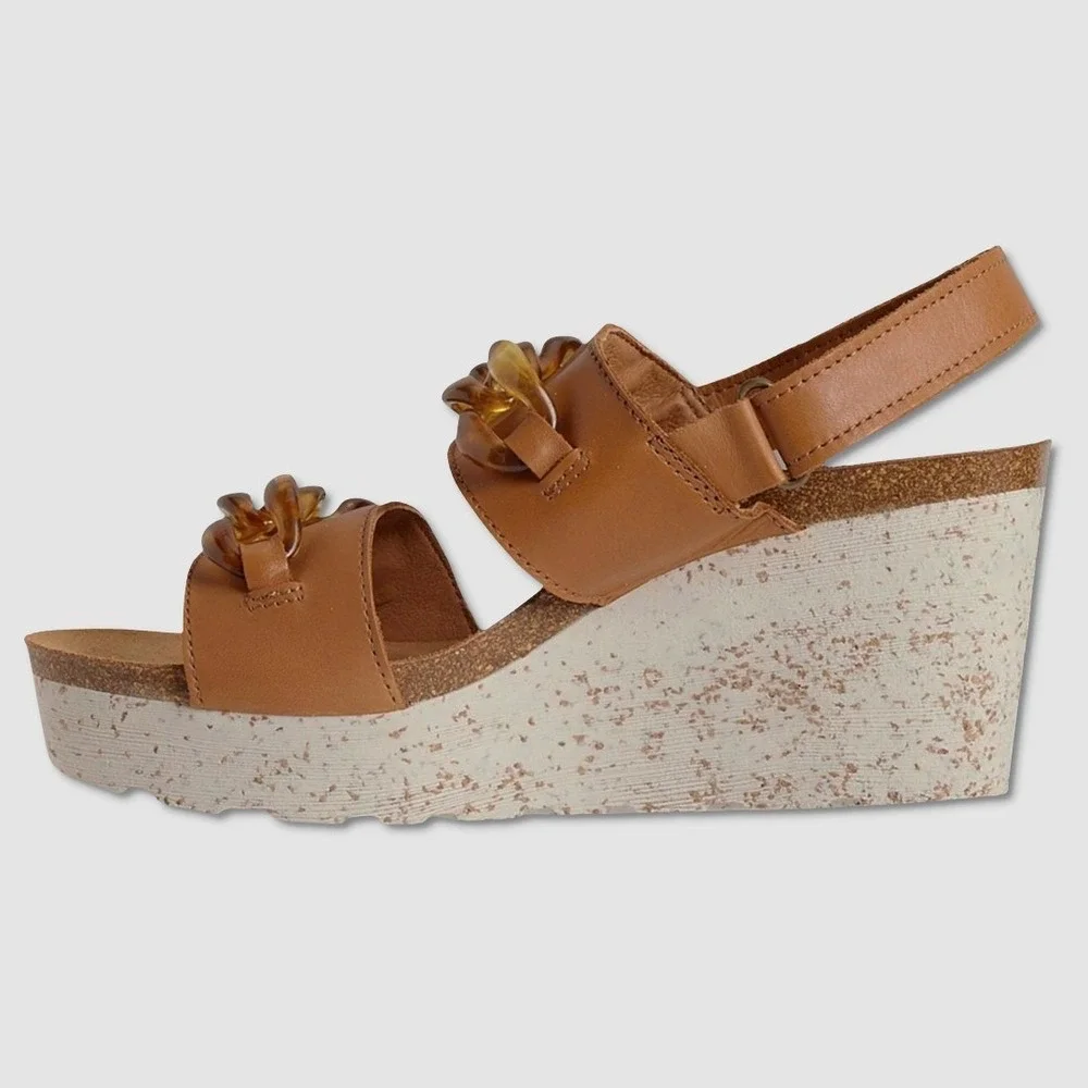 OTBT Fair Isle Platform Sandals - NWT‎ Womens Size 9.5 Camel - #49253-ZZ5